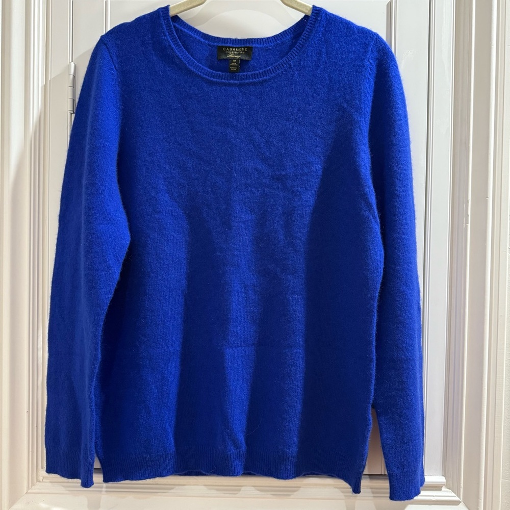 Cashmere Charter Club Luxury Royal Blue Cashmere Sweater - Size Medium